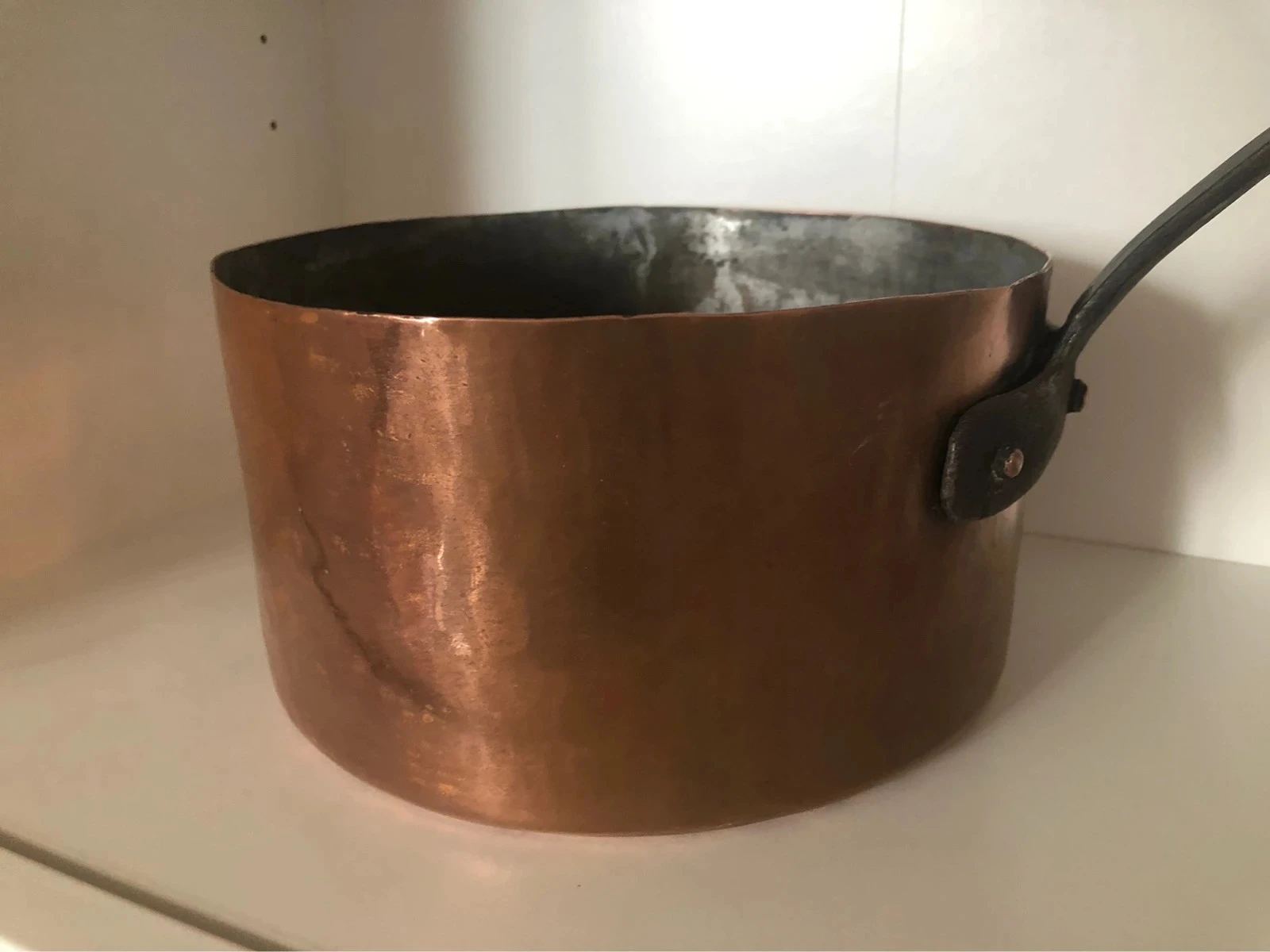 Grande casserole ancienne en cuivre – photo 2